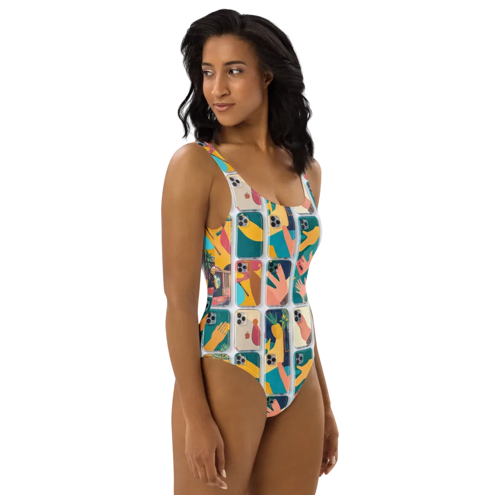 Palm Reader on One-Piece Swimsuit — Right