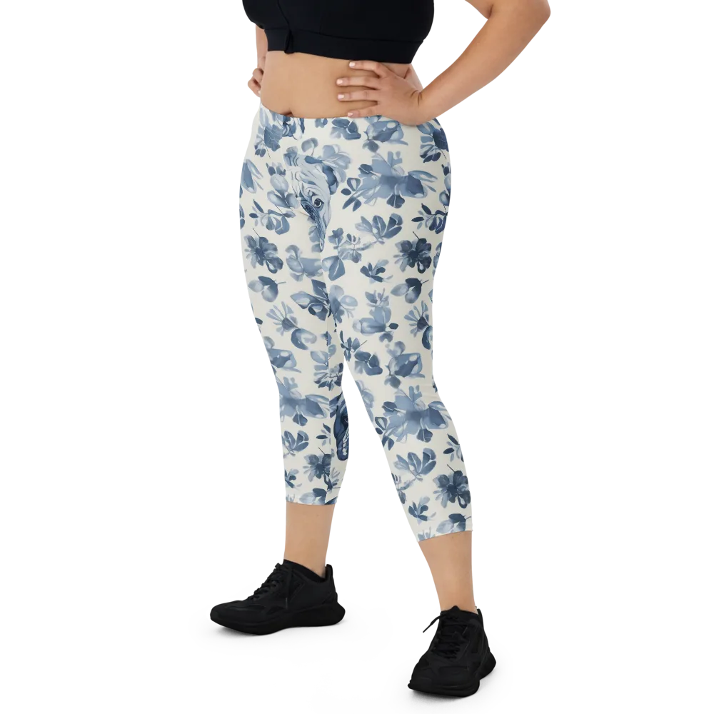 Blue Ribbon Bulldogs on Capri Leggings — Front