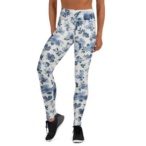 Blue Ribbon Bulldogs on a Yoga Leggings