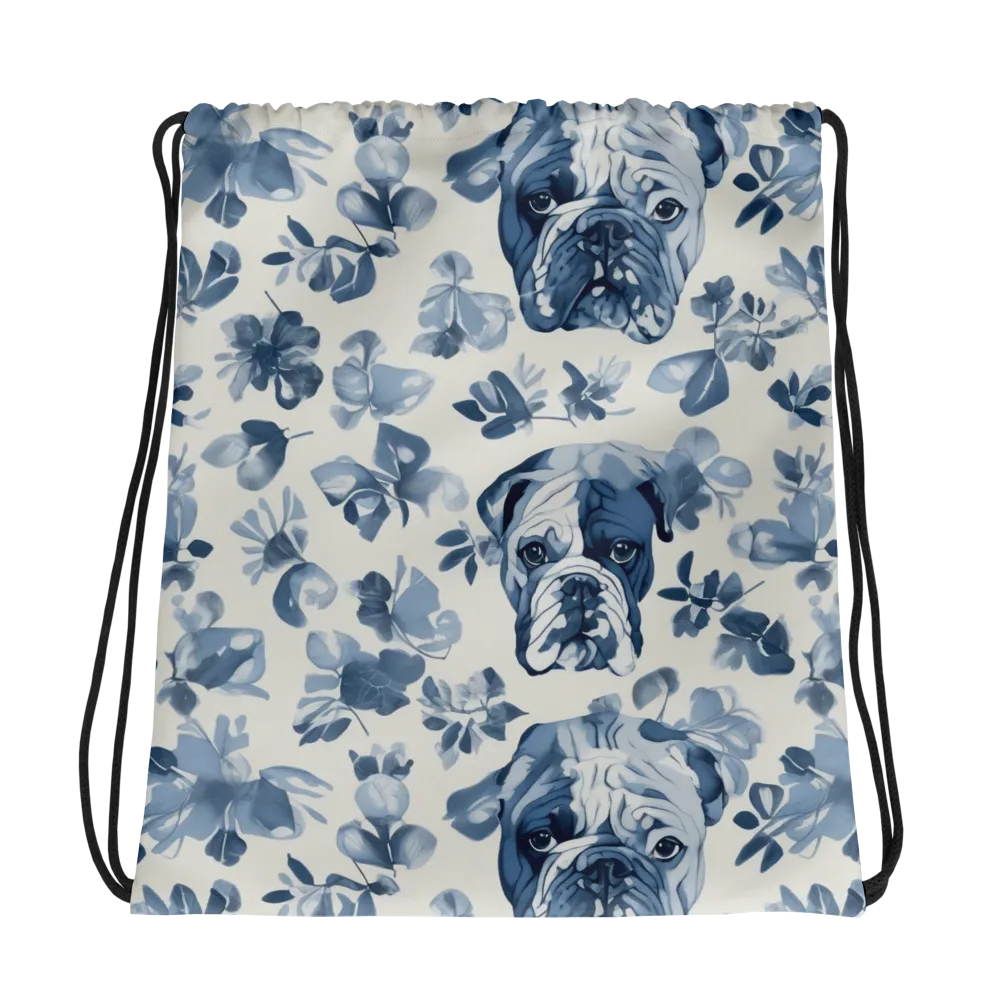 Blue Ribbon Bulldogs on Drawstring Bag — Photo