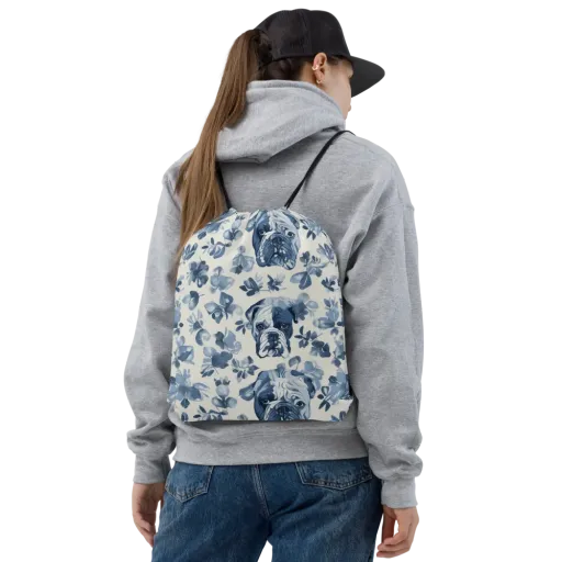 Blue Ribbon Bulldogs on a Drawstring Bag