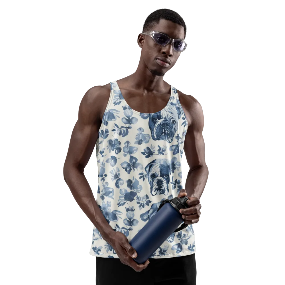 Blue Ribbon Bulldogs on Men's Tank Top — Front