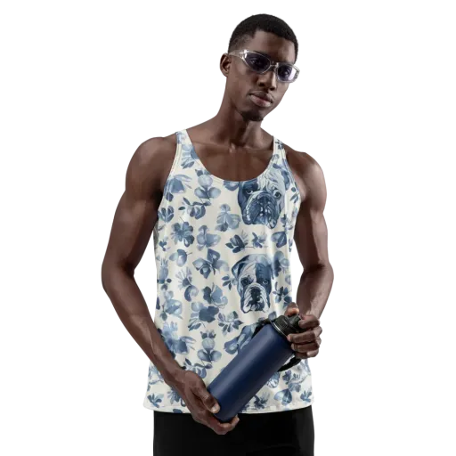 Blue Ribbon Bulldogs on a Men's Tank Top