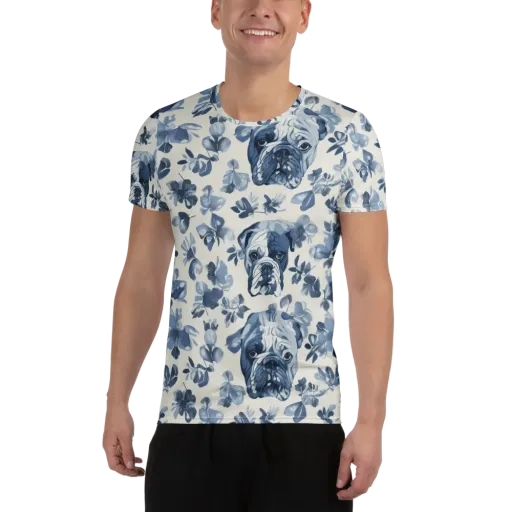 Blue Ribbon Bulldogs on a Men's Athletic T-Shirt