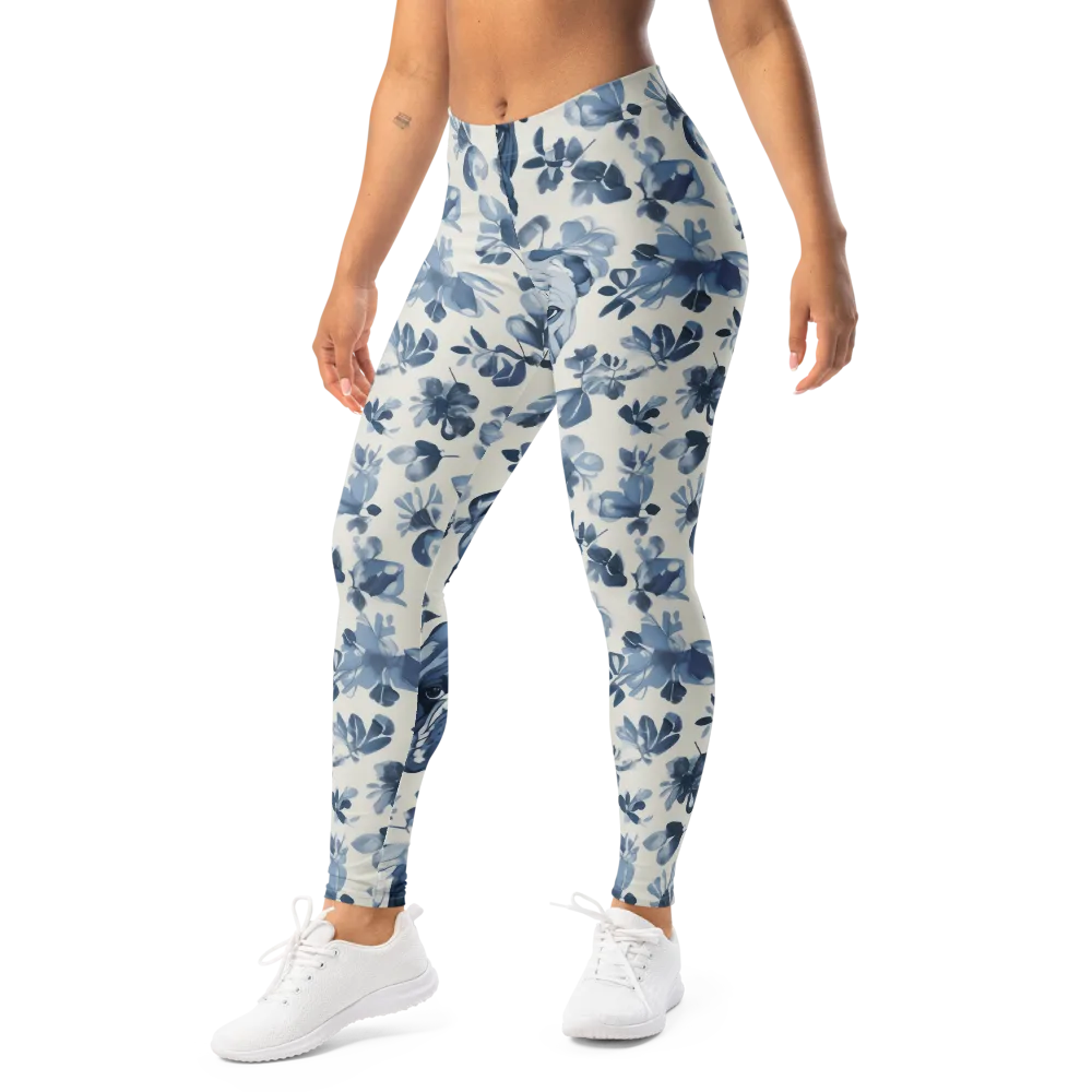 Blue Ribbon Bulldogs on Leggings — Left Front