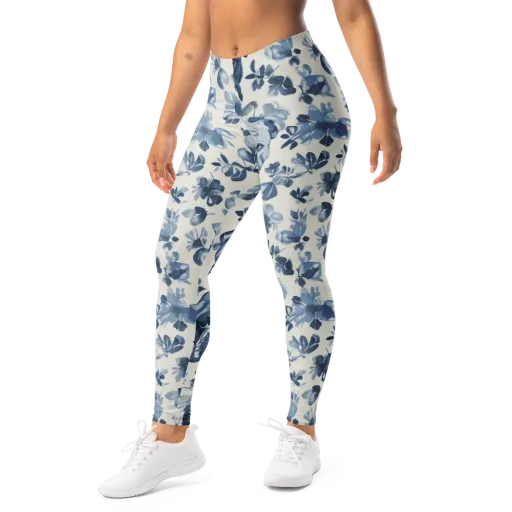 Blue Ribbon Bulldogs on a Leggings
