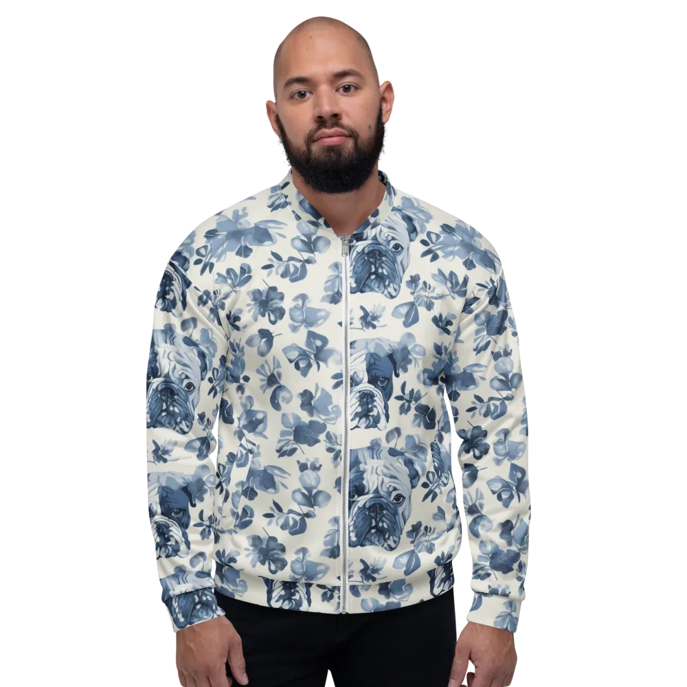 Blue Ribbon Bulldogs on Bomber Jacket — Front