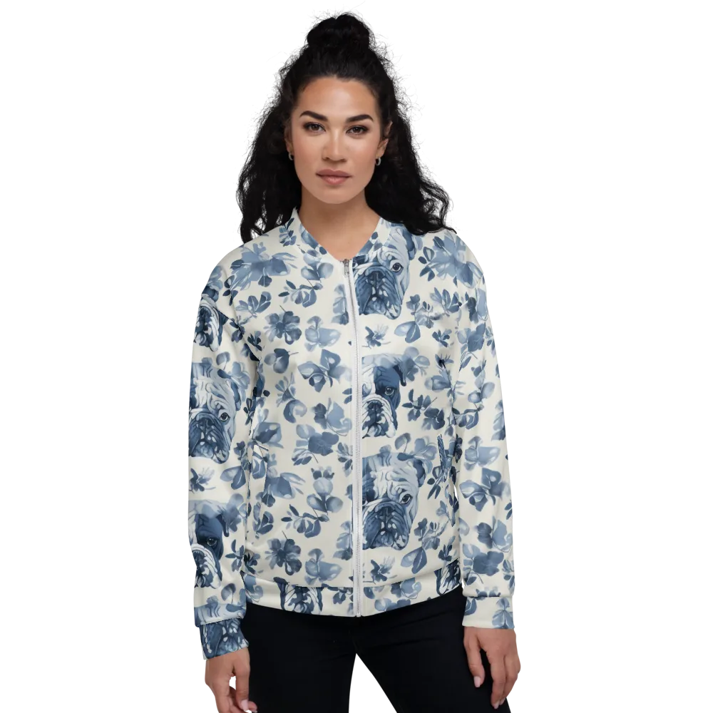 Blue Ribbon Bulldogs on Bomber Jacket — Front