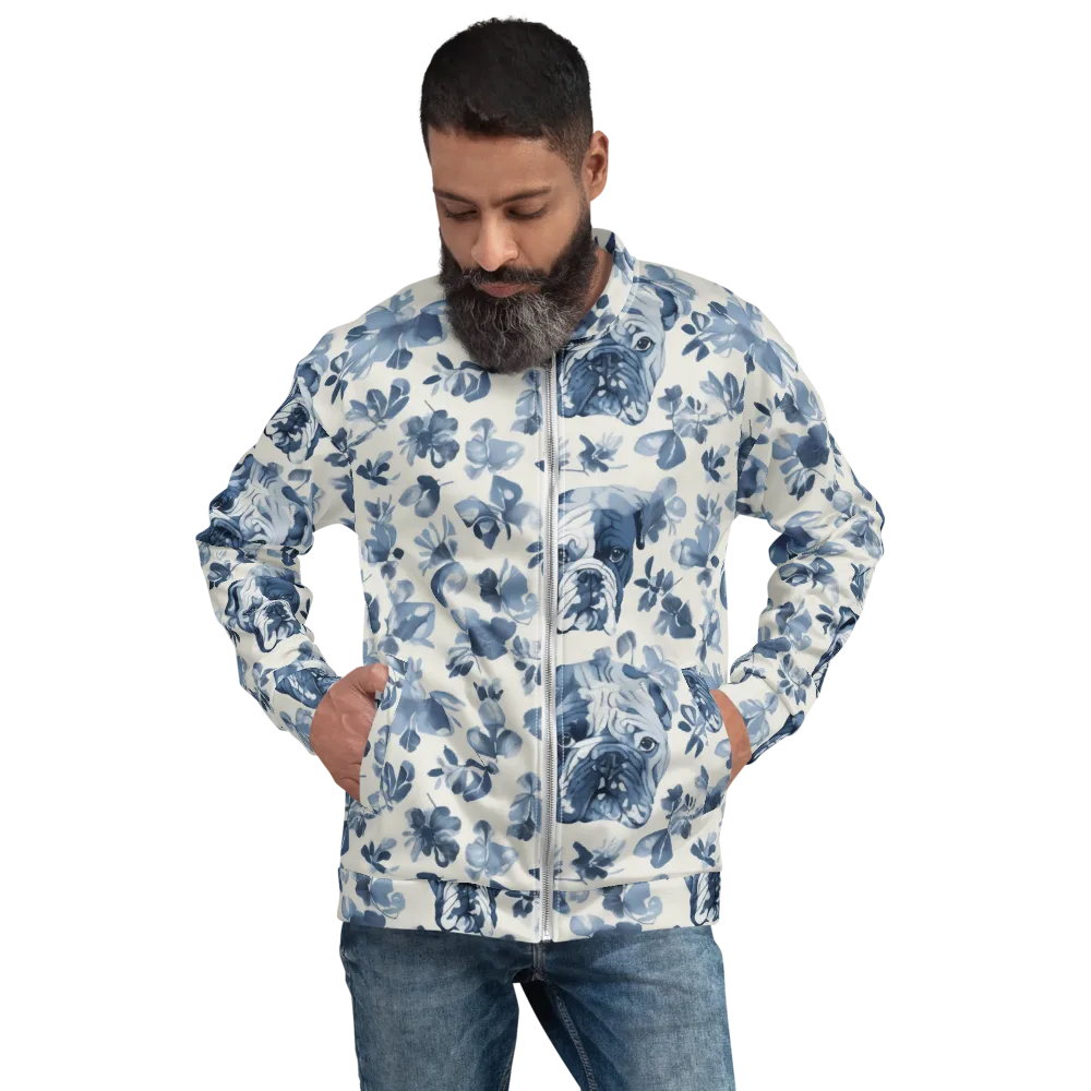 Blue Ribbon Bulldogs on Bomber Jacket — Front
