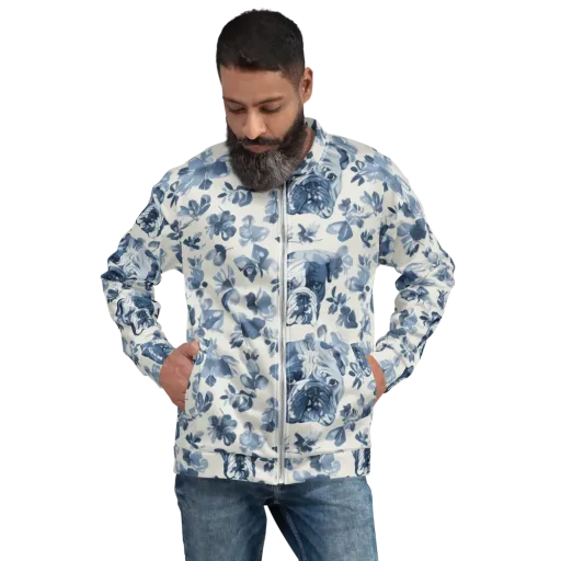 Blue Ribbon Bulldogs on a Bomber Jacket