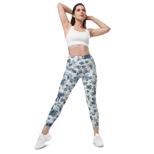 Blue Ribbon Bulldogs on a Leggings with Pockets