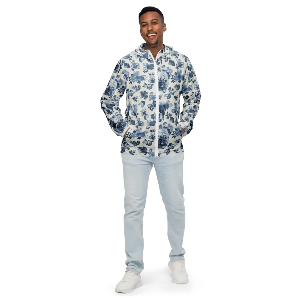 Blue Ribbon Bulldogs on Men's Windbreaker — Front