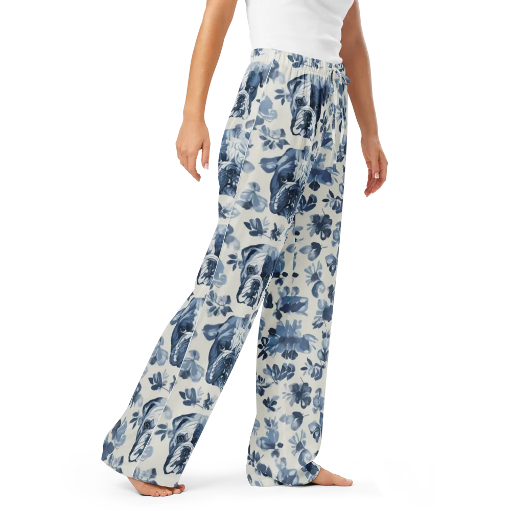 Blue Ribbon Bulldogs on Women's Pajama Pants — Right Front