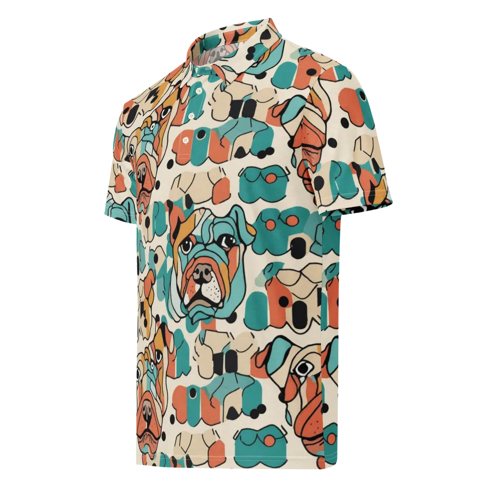 Boulevard Bulldogs on Men's Slim Fit Polo Shirt — Left Front