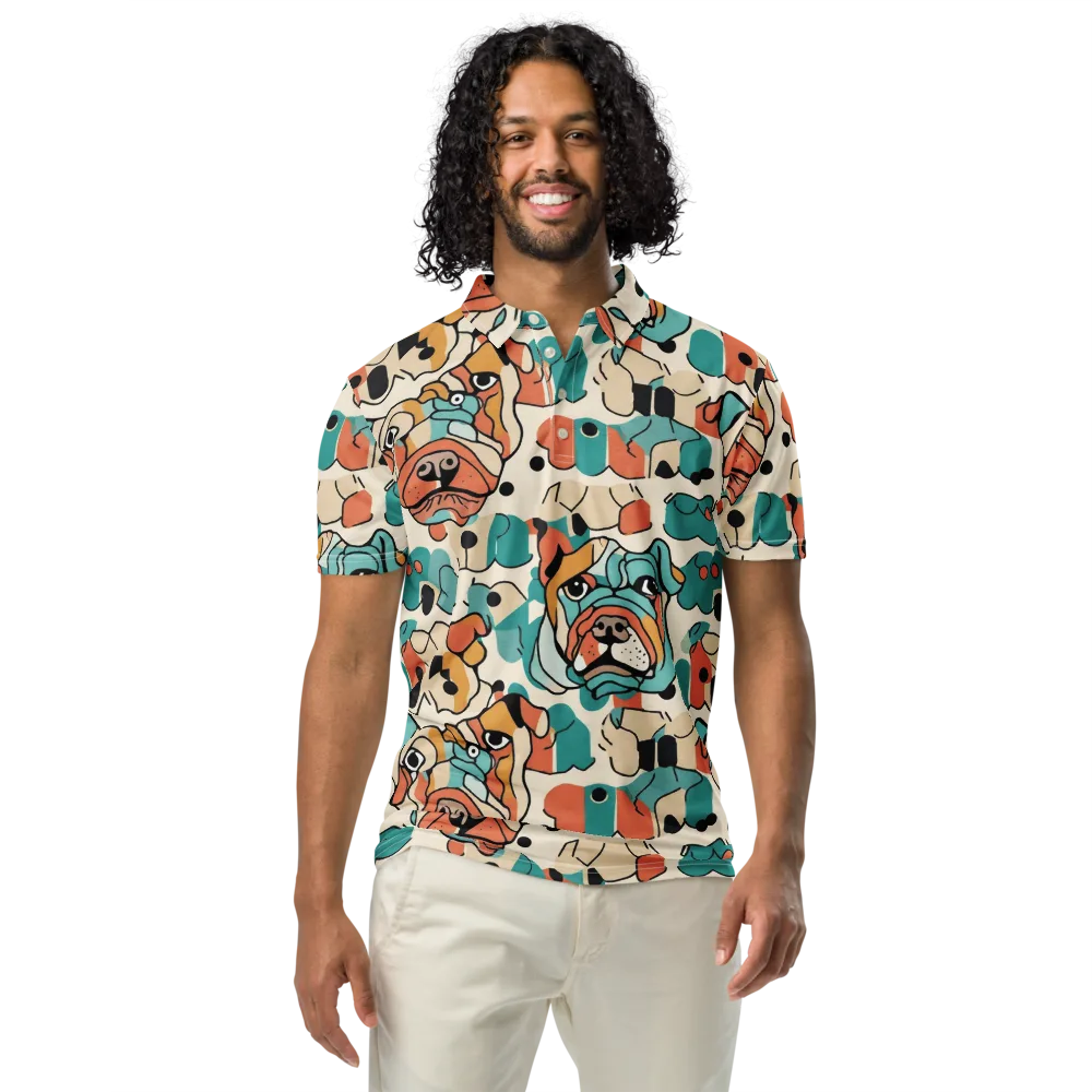 Boulevard Bulldogs on Men's Slim Fit Polo Shirt — Front