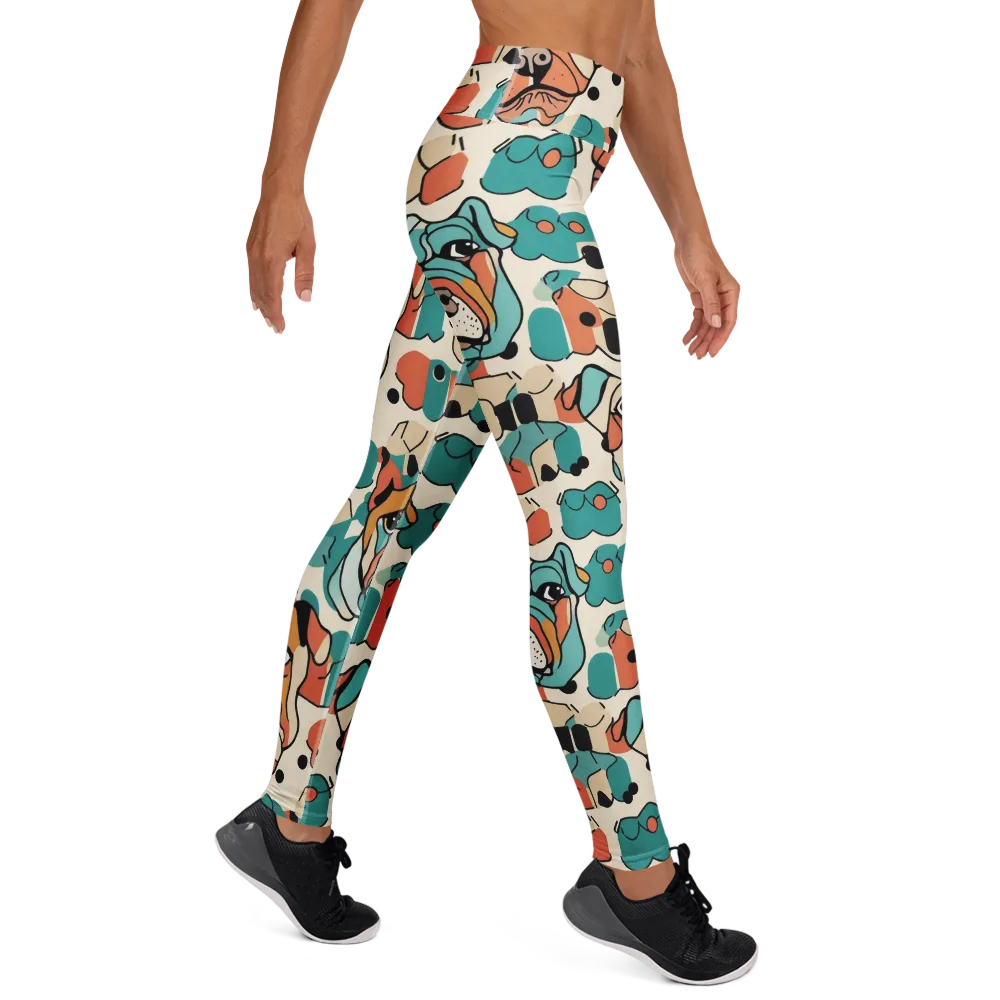Boulevard Bulldogs on Yoga Leggings — Right