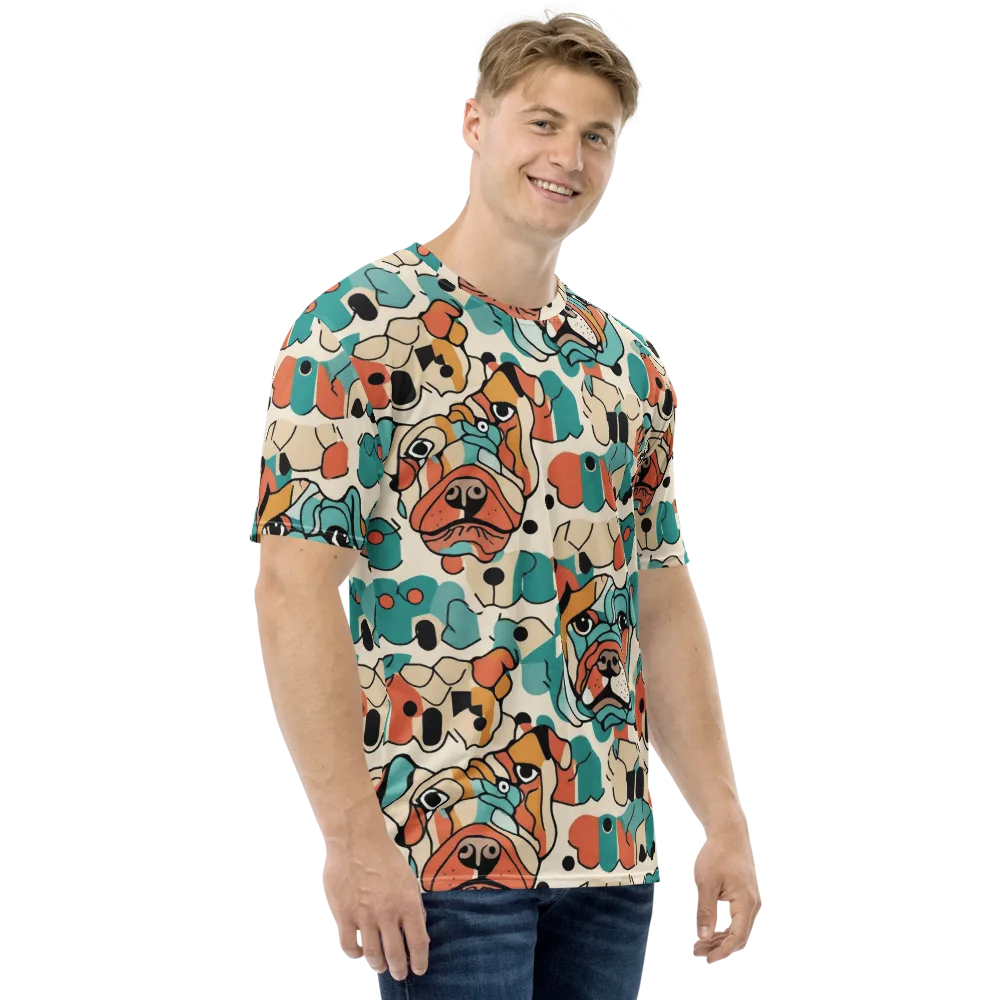 Boulevard Bulldogs on Men's Crew Neck T-Shirt — Right