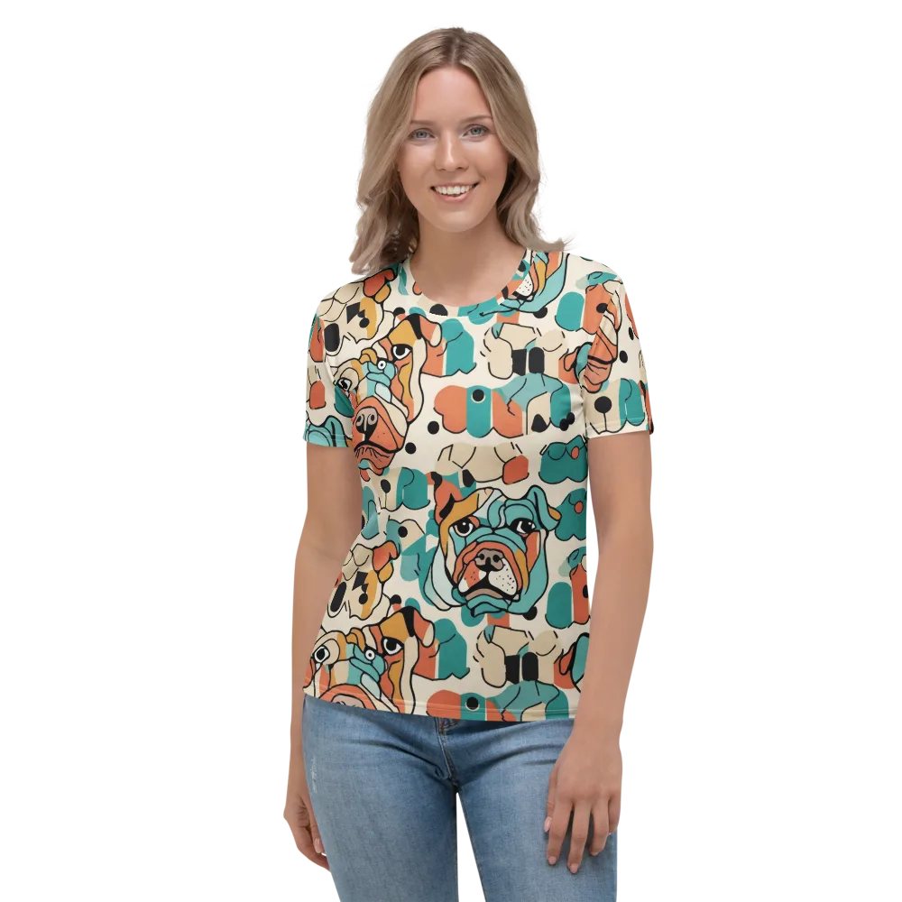 Boulevard Bulldogs on Women's Crew Neck T-Shirt — Front