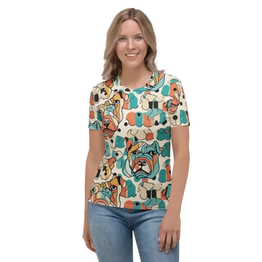 Boulevard Bulldogs on a Women's Crew Neck T-Shirt