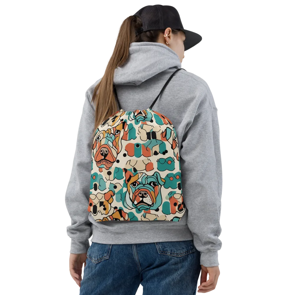 Boulevard Bulldogs on Drawstring Bag — Front