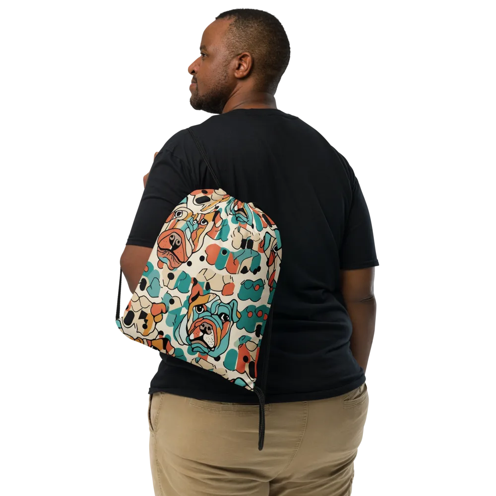 Boulevard Bulldogs on Drawstring Bag — Front