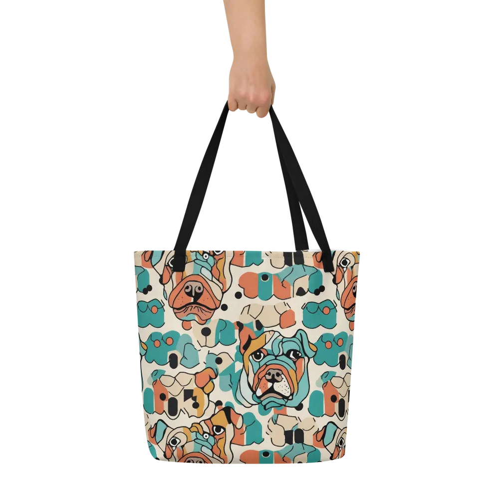 Boulevard Bulldogs on Large Tote Bag W/ Pocket — Front