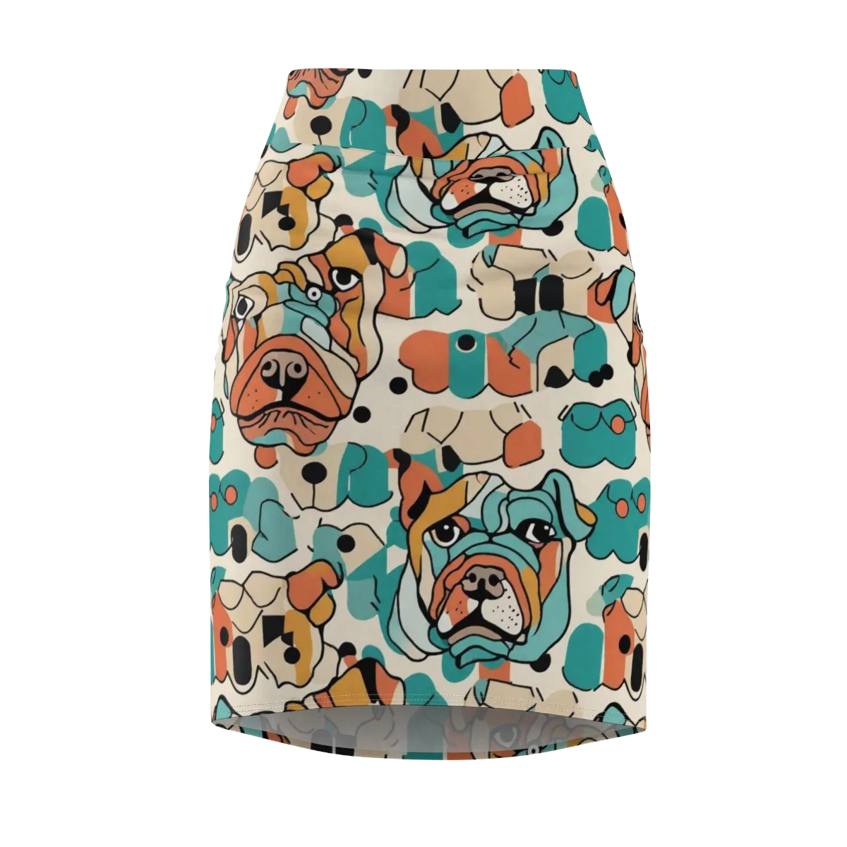 Boulevard Bulldogs on Pencil Skirt — Front