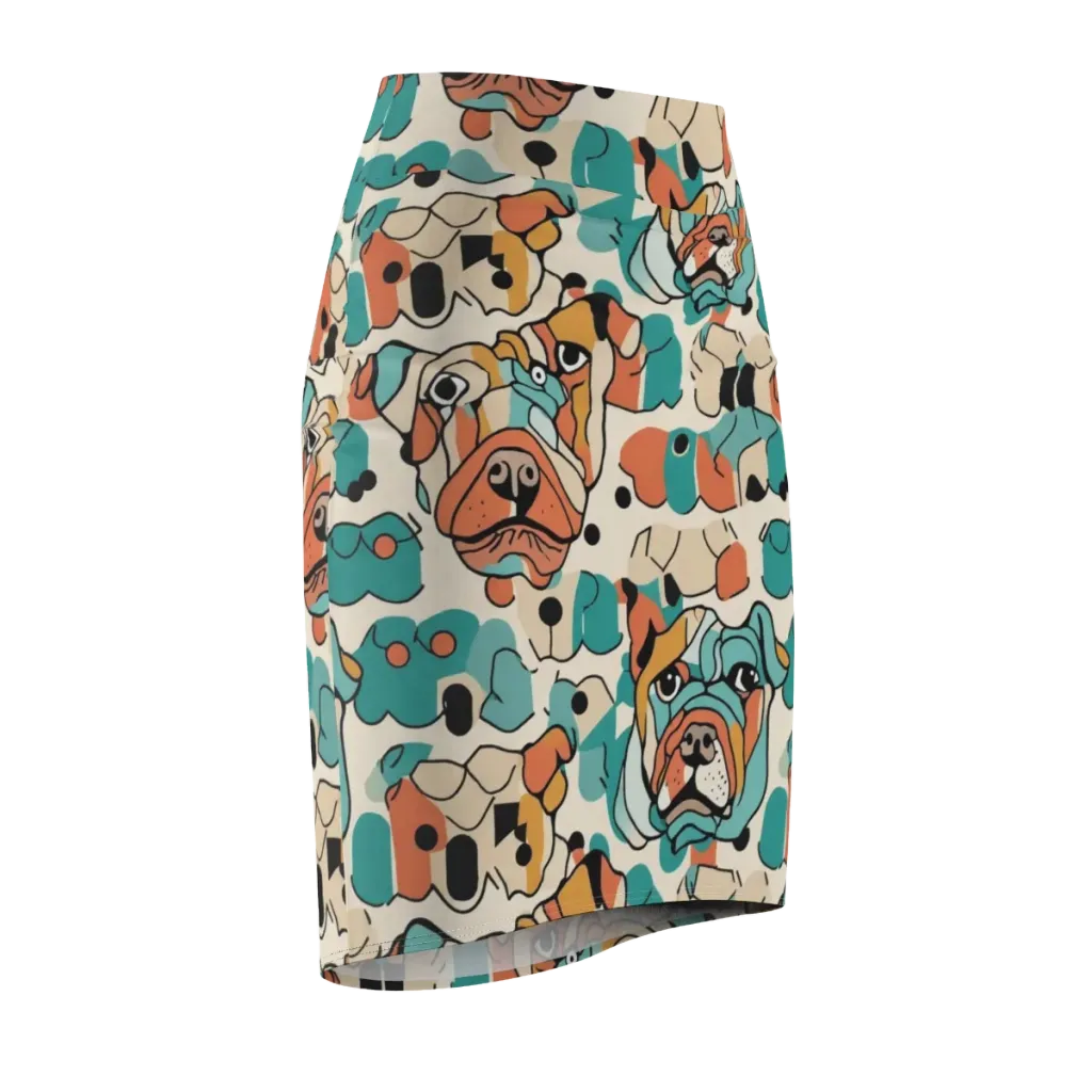 Boulevard Bulldogs on Pencil Skirt — Front Side