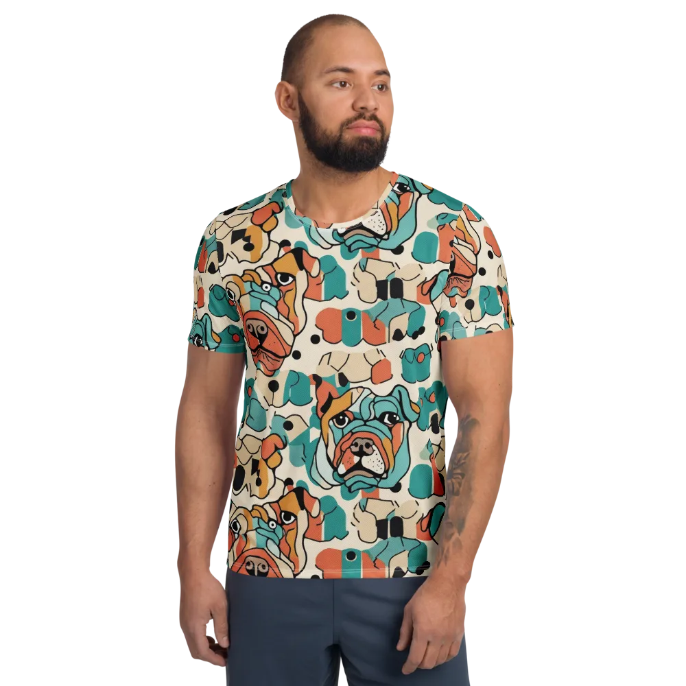 Boulevard Bulldogs on Men's Athletic T-Shirt — Front