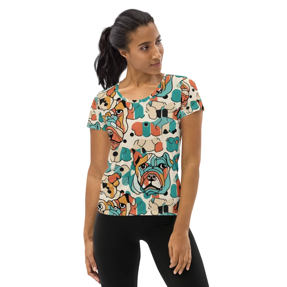 Boulevard Bulldogs on Women's Athletic T-Shirt — Front