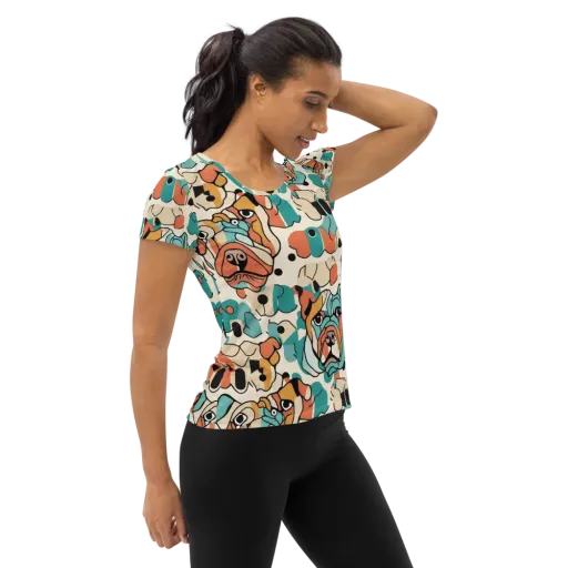 Boulevard Bulldogs on a Women's Athletic T-Shirt