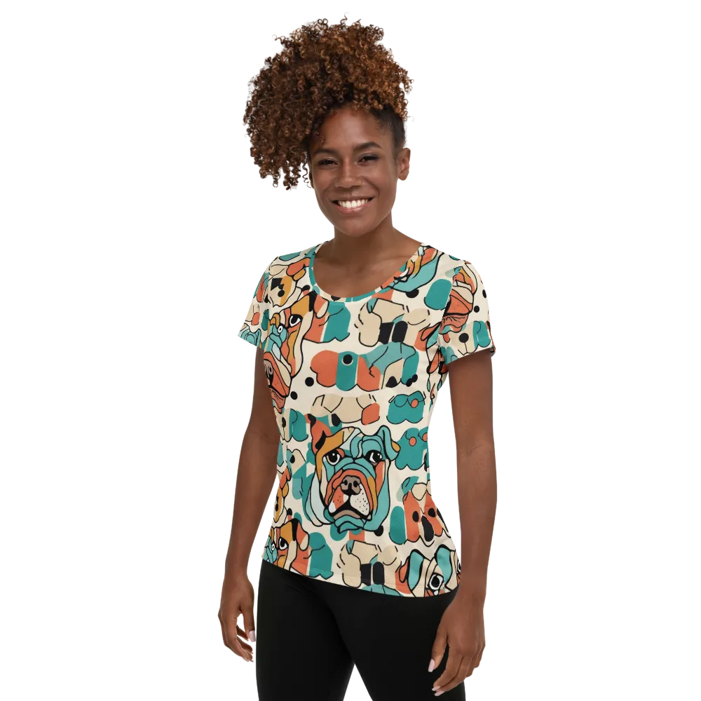 Boulevard Bulldogs on Women's Athletic T-Shirt — Left