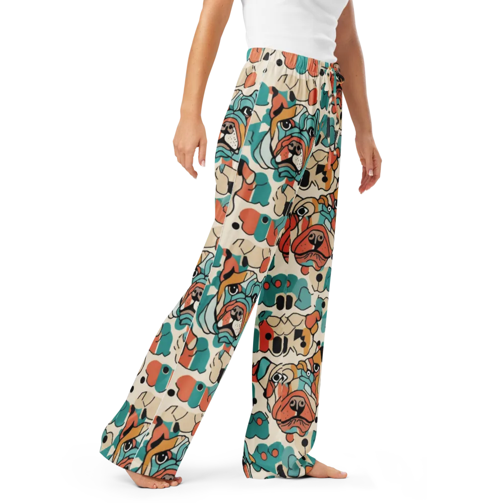 Boulevard Bulldogs on Women's Pajama Pants — Right Front