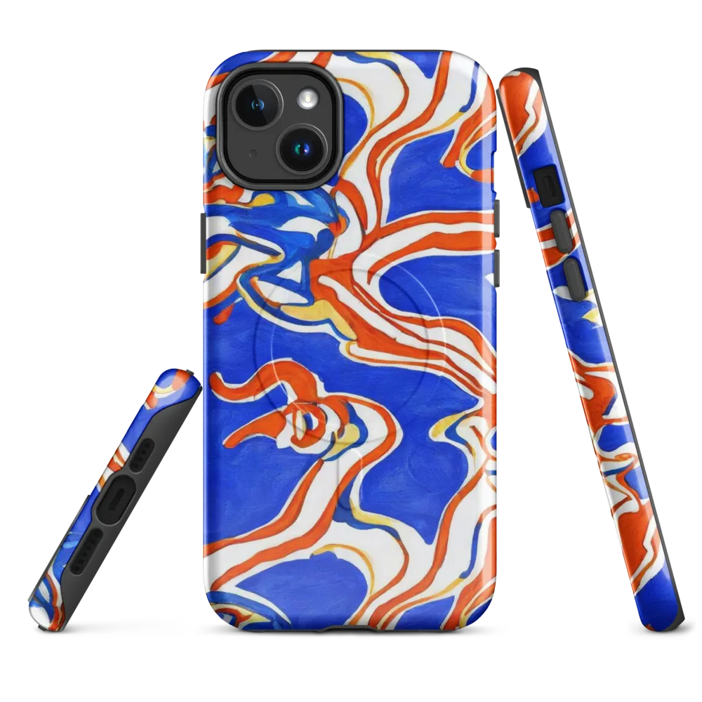 Firewater Ribbons on MagSafe Tough Case for iPhone® — Front