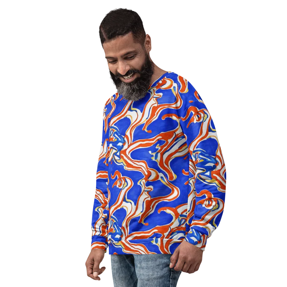 Firewater Ribbons on Sweatshirt — Left Front