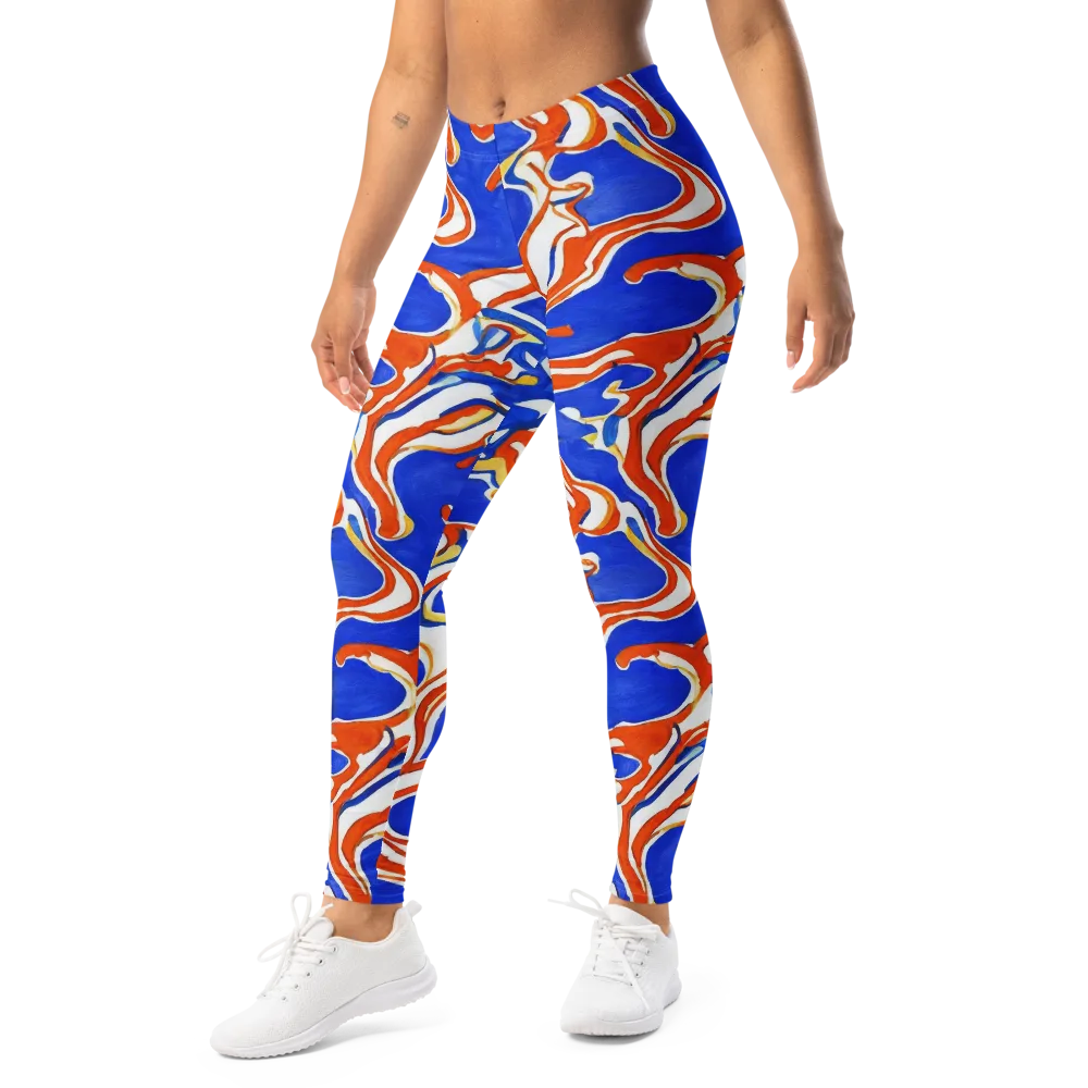 Firewater Ribbons on Leggings — Left Front