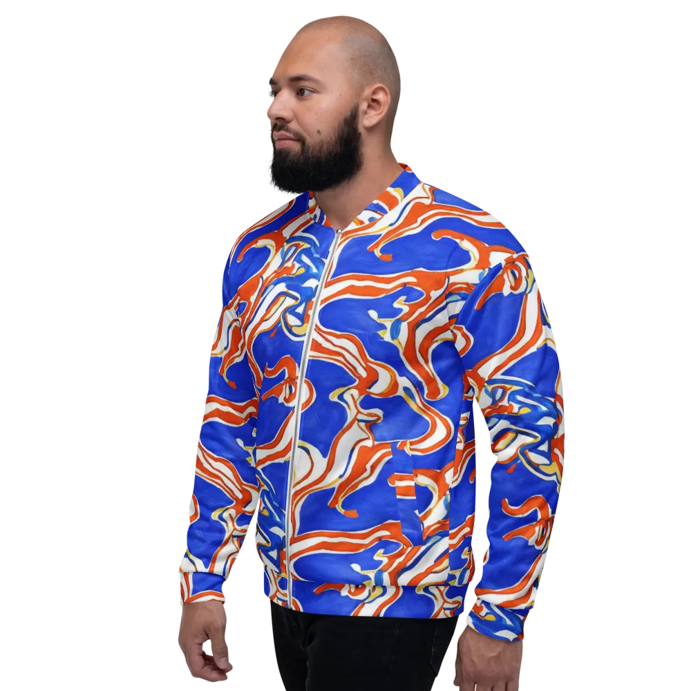 Firewater Ribbons on Bomber Jacket — Left