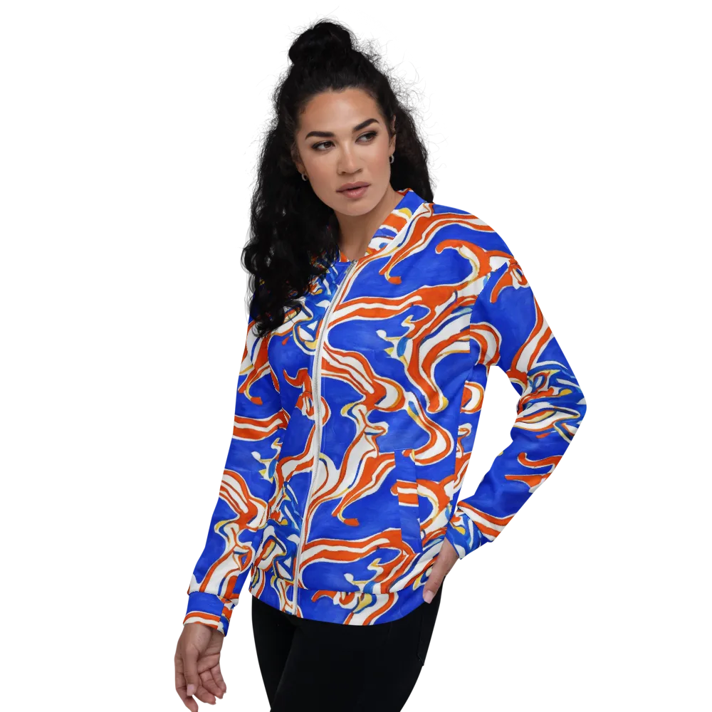 Firewater Ribbons on Bomber Jacket — Left