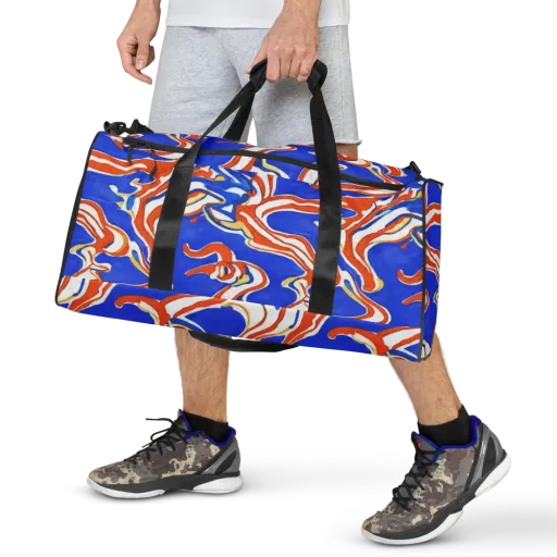 Firewater Ribbons on a Duffle Bag