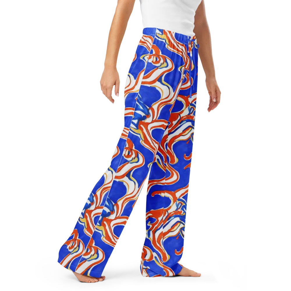 Firewater Ribbons on Women's Pajama Pants — Right Front