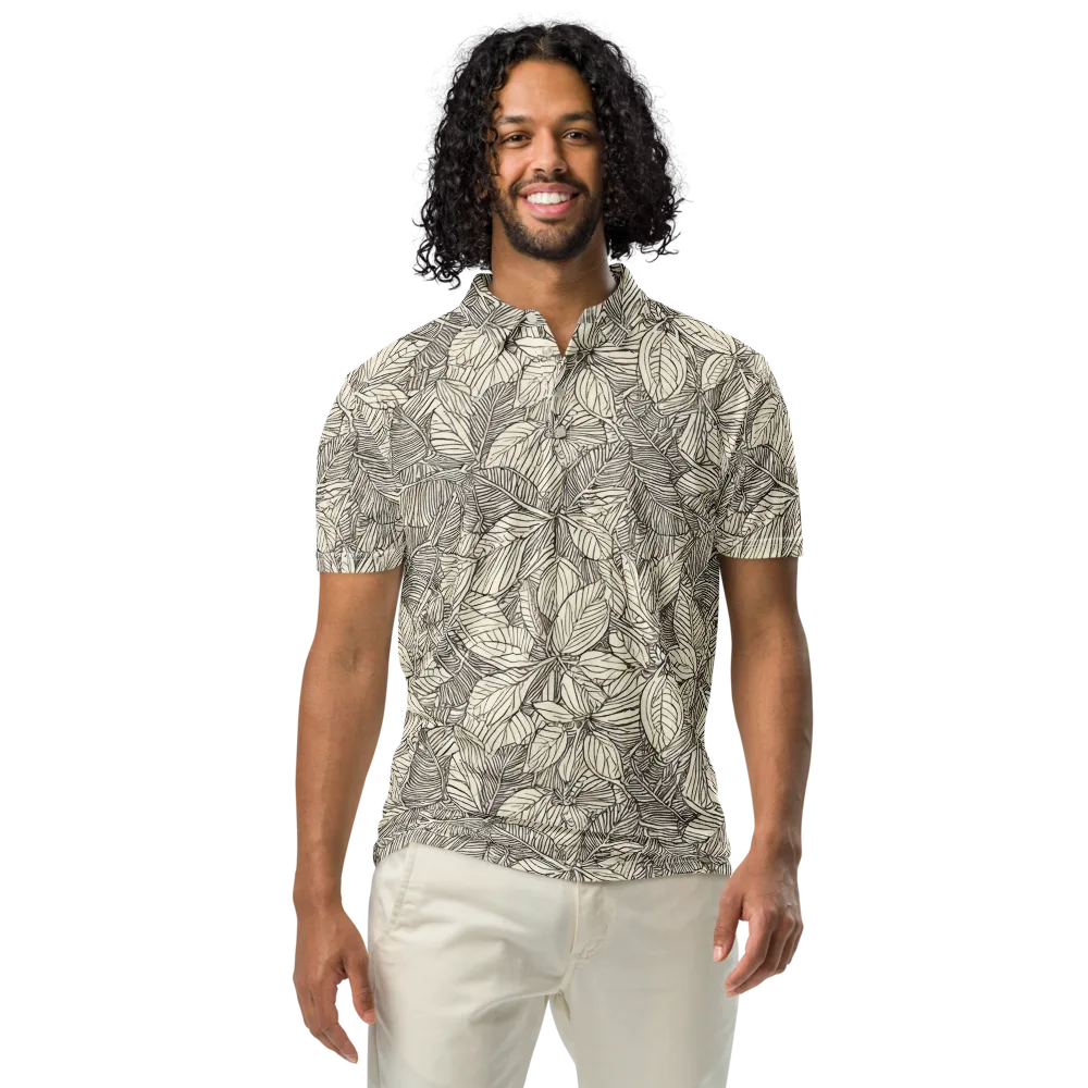 Inkleaf Canopy on Men's Slim Fit Polo Shirt — Front