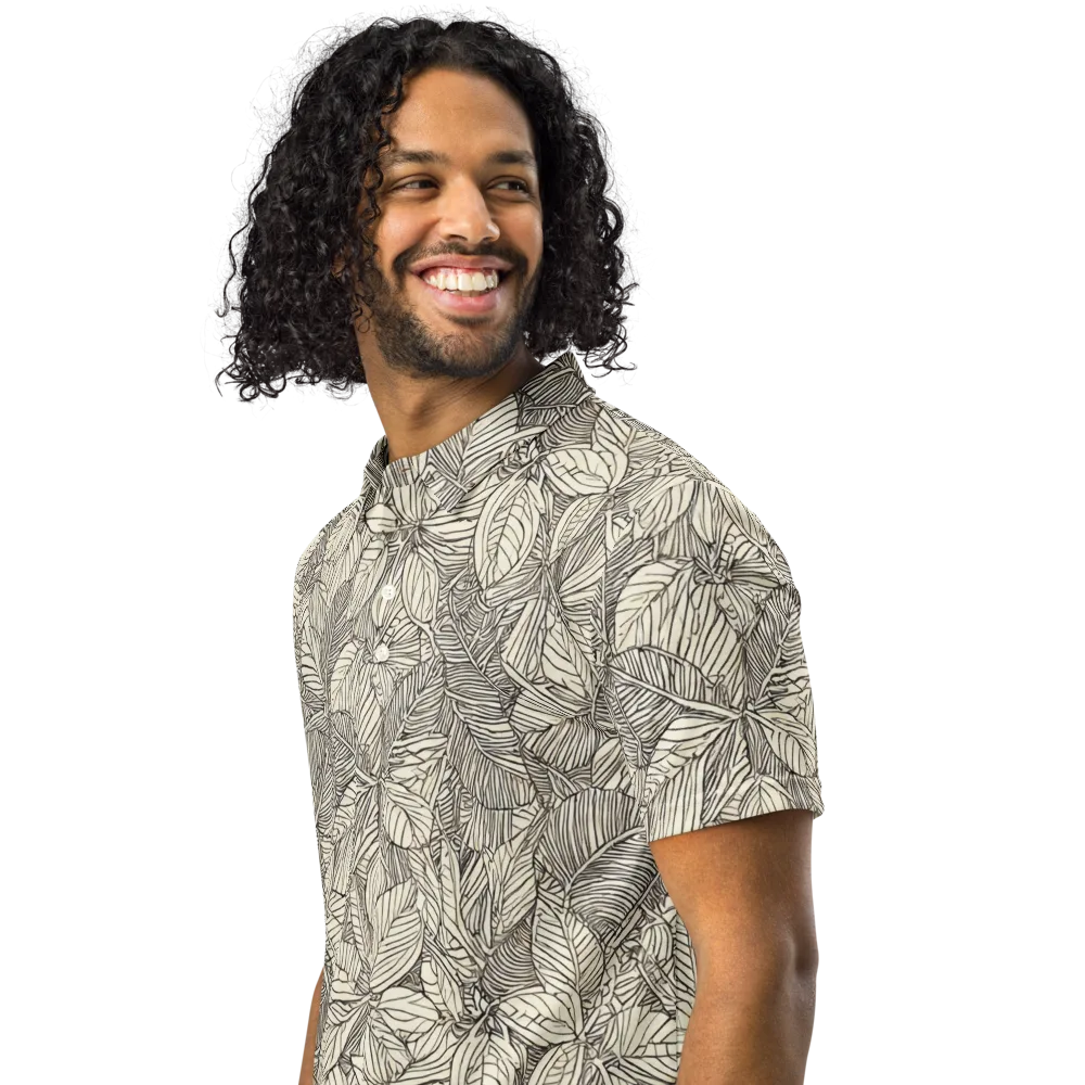 Inkleaf Canopy on Men's Slim Fit Polo Shirt — Left Front