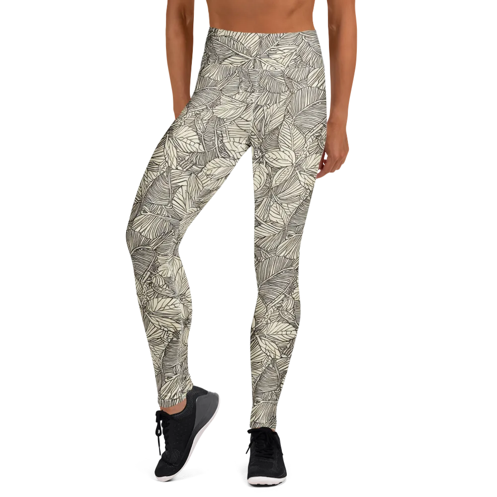 Inkleaf Canopy on Yoga Leggings — Front