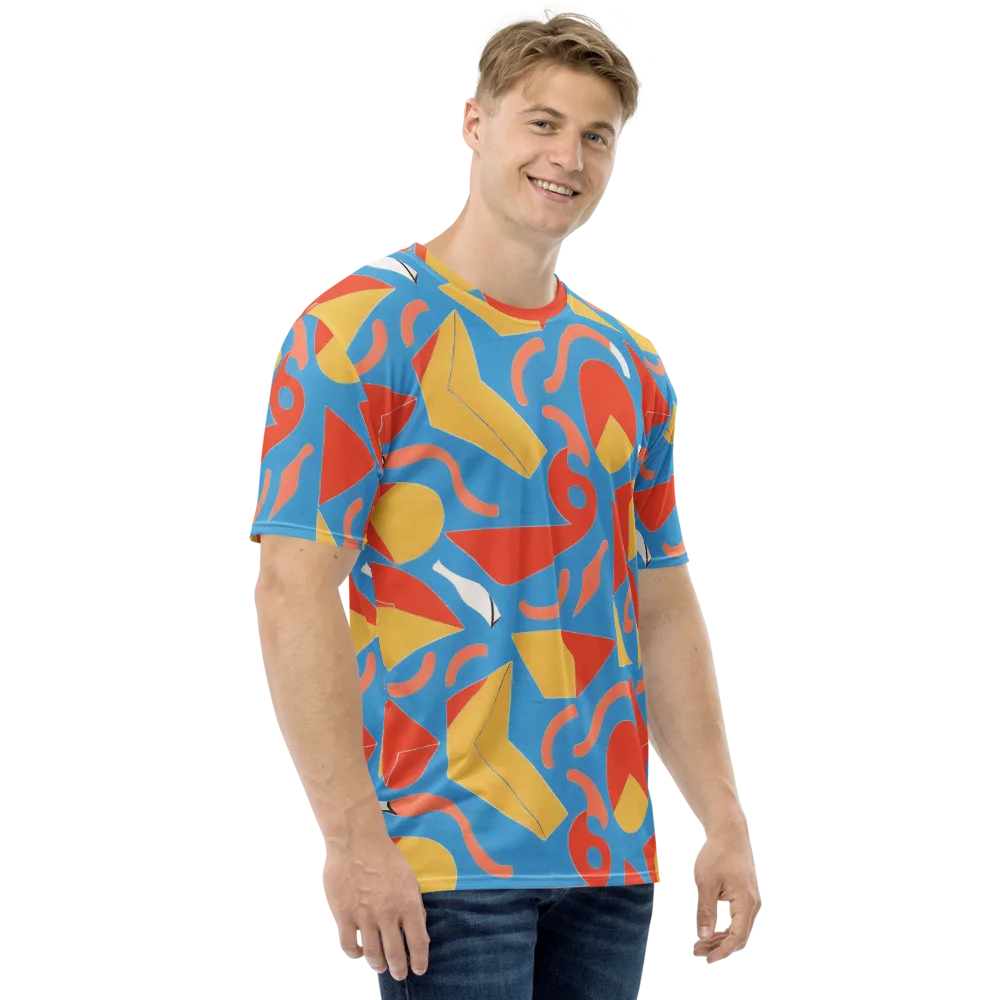 Mod Pop Current on Men's Crew Neck T-Shirt — Right