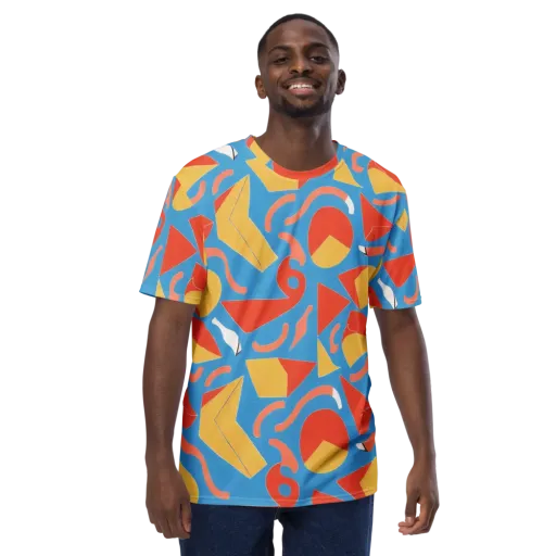 Mod Pop Current on a Men's Crew Neck T-Shirt