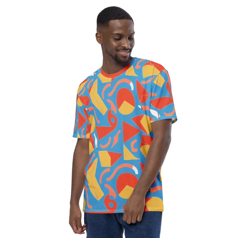 Mod Pop Current on Men's Crew Neck T-Shirt — Left