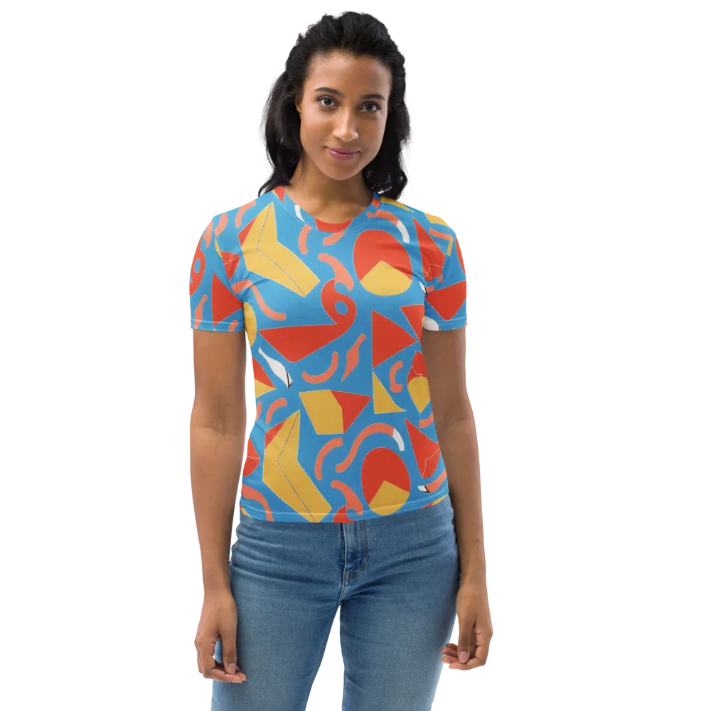 Mod Pop Current on Women's Crew Neck T-Shirt — Front