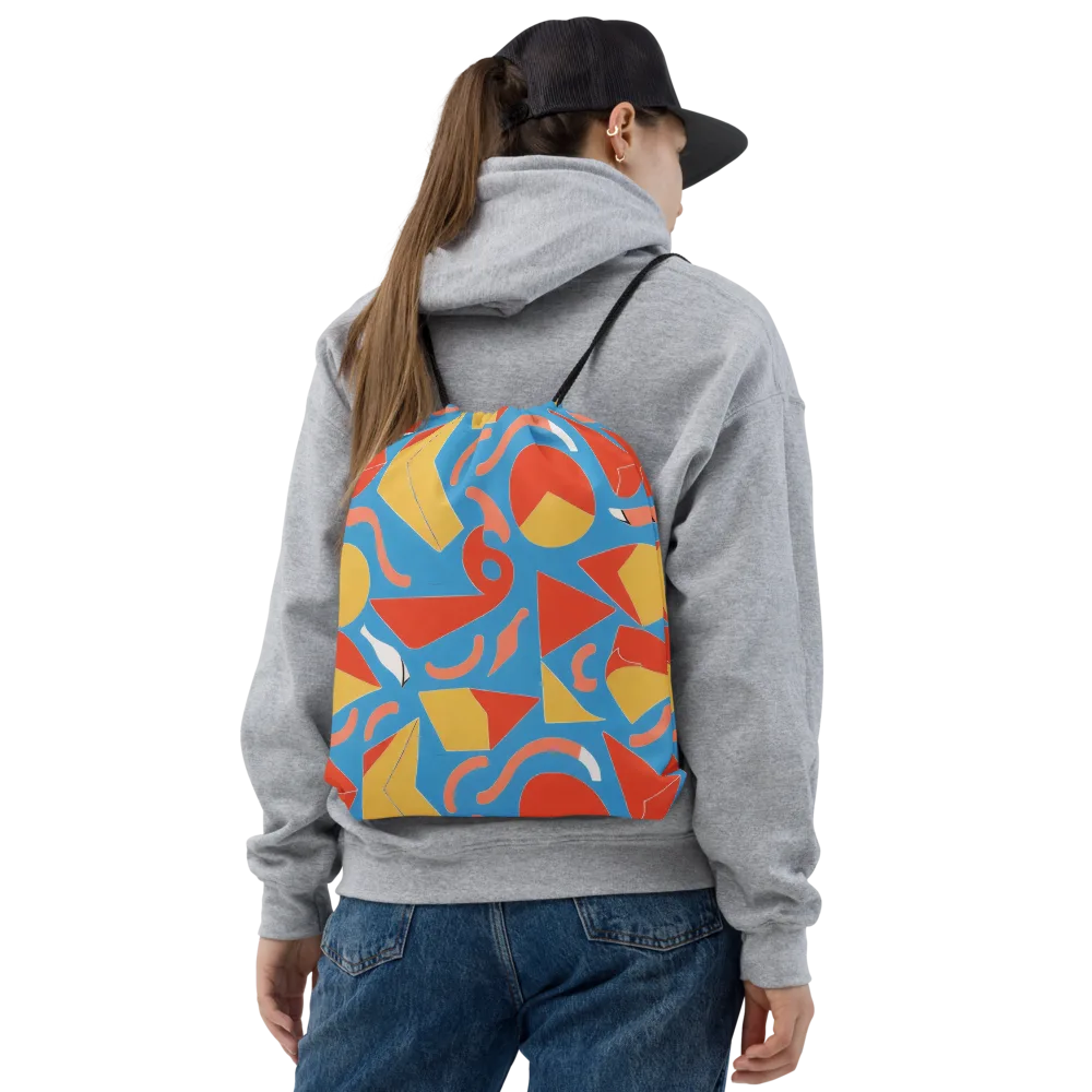 Mod Pop Current on Drawstring Bag — Front