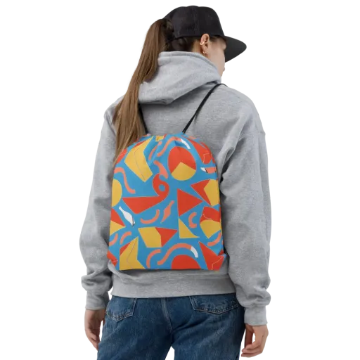 Mod Pop Current on a Drawstring Bag