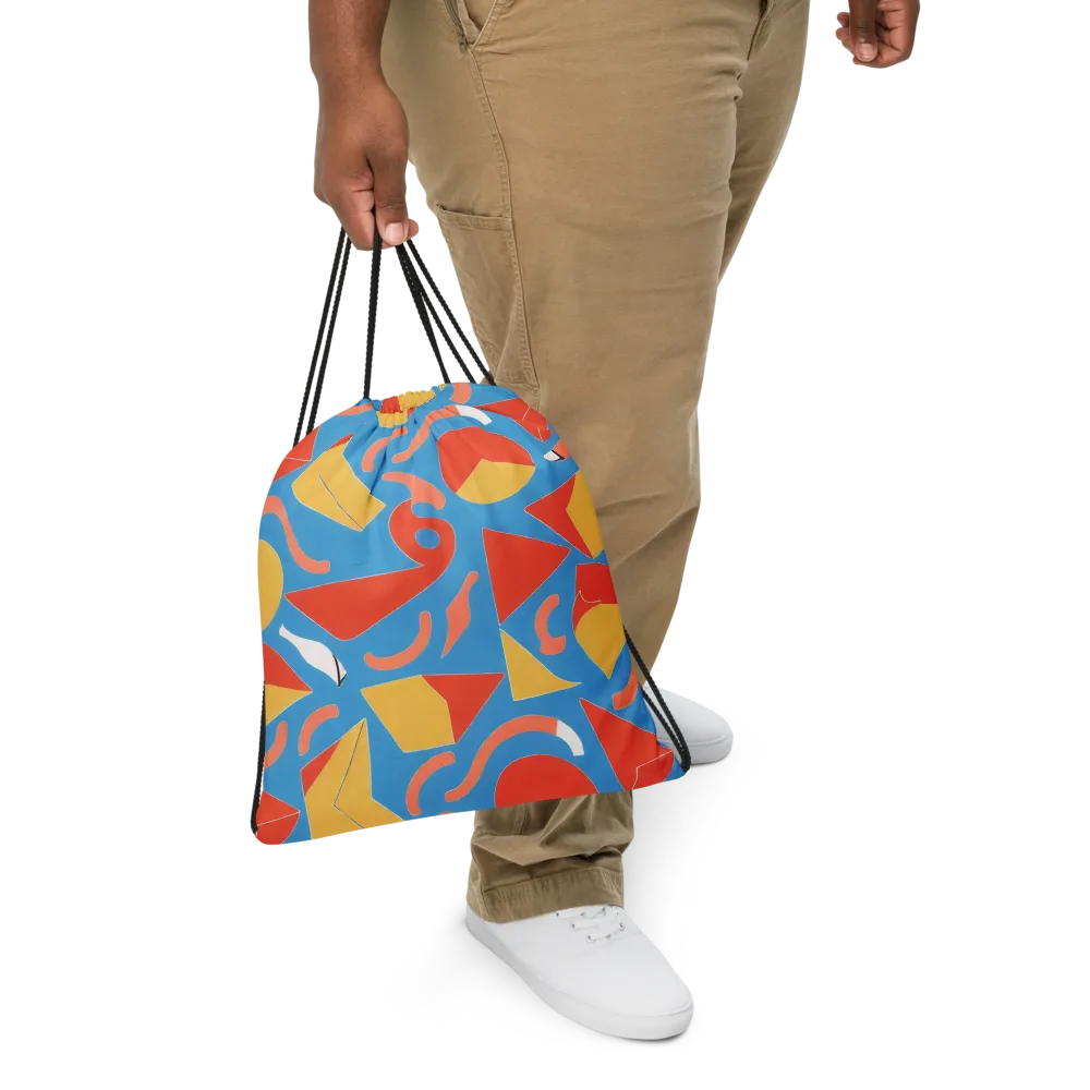 Mod Pop Current on Drawstring Bag — Front